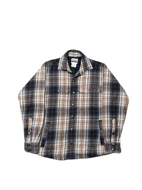 Ariat Rebar Flannel Insulated Shirt Jacket Snap Button Men's XS Brown plaid